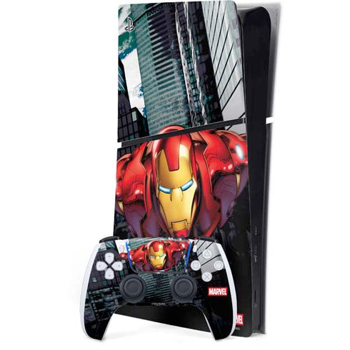Marvel Avengers Assemble Iron Man PS5 Slim Digital Edition Bundle Skin