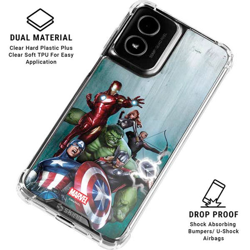 Marvel Avengers Assemble Moto G Power 5G (2024) Clear Case