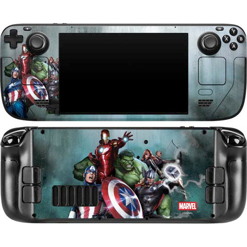 Marvel Avengers Assemble Steam Deck Handheld Gaming Computer OLED Skin