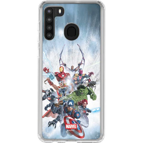 Marvel Avengers Assembled Galaxy A21 Clear Case