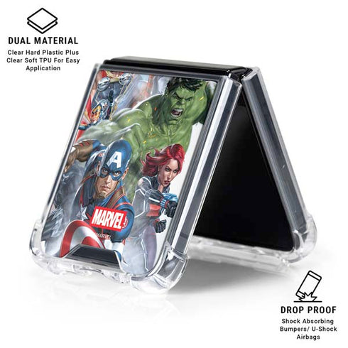 Marvel Avengers Assembled Galaxy Z Flip6 Clear Case