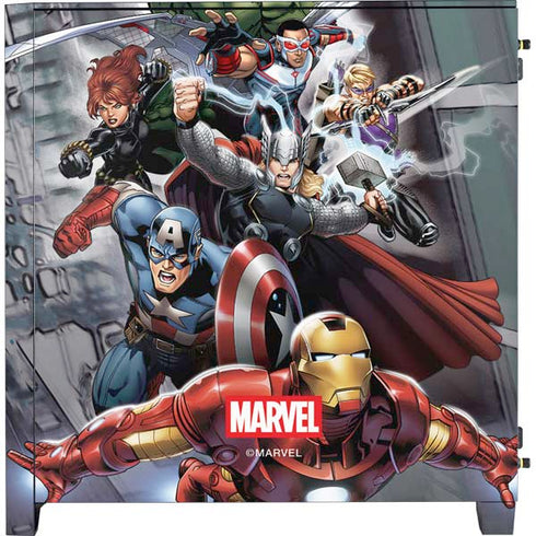 Marvel Avengers Attack Corsair 4000D Tempered Glass Mid-Tower ATX Case Skin