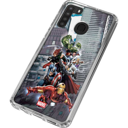 Marvel Avengers Attack Galaxy A21 Clear Case