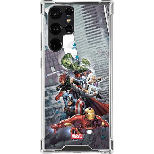 Marvel Avengers Attack Galaxy S22 Ultra Clear Case