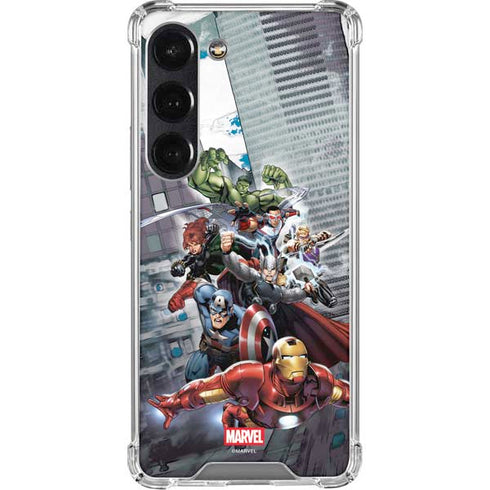 Marvel Avengers Attack Galaxy S23 Clear Case