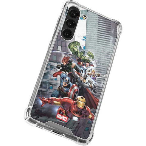 Marvel Avengers Attack Galaxy S23 Plus Clear Case