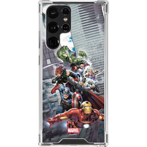 Marvel Avengers Attack Galaxy S23 Ultra Clear Case
