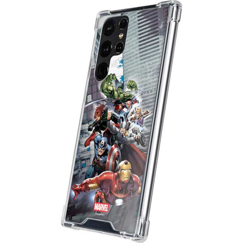 Marvel Avengers Attack Galaxy S23 Ultra Clear Case