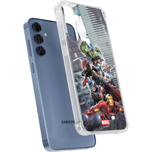 Marvel Avengers Attack Galaxy S24 Clear Case