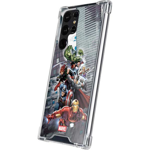 Marvel Avengers Attack Galaxy S24 Ultra Clear Case