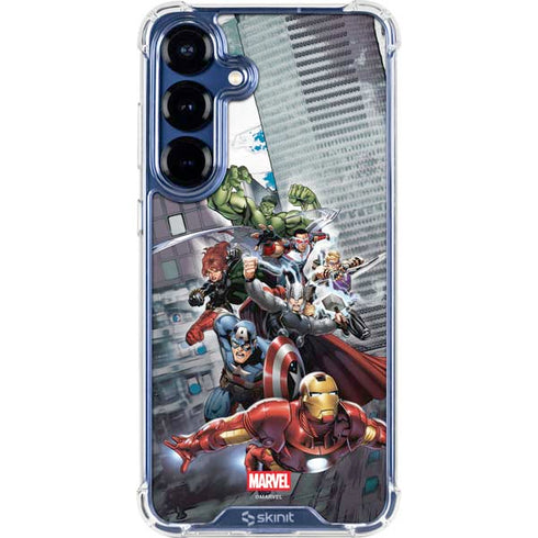 Marvel Avengers Attack Galaxy S25 Plus Clear Case