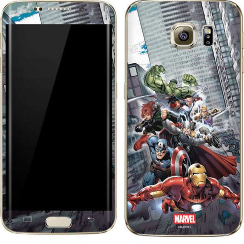 Marvel Avengers Attack Galaxy S7 Edge Skin