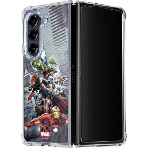 Marvel Avengers Attack Galaxy Z Fold5 5G Clear Case