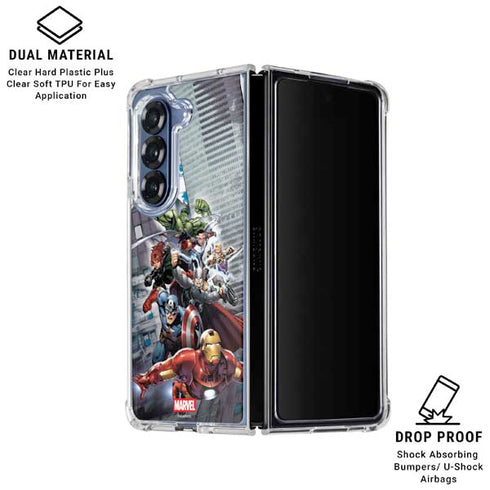 Marvel Avengers Attack Galaxy Z Fold6 Clear Case