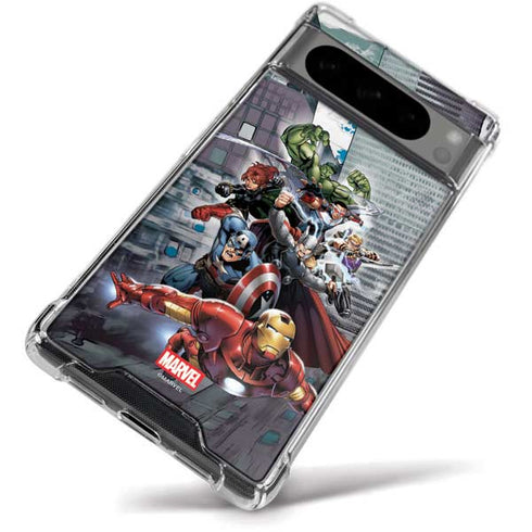 Marvel Avengers Attack Google Pixel 8 Pro Clear Case