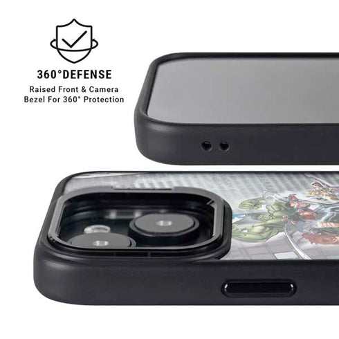 Marvel Avengers Attack iPhone 15 Kickstand Case