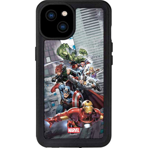 Marvel Avengers Attack iPhone 15 Plus Waterproof Case
