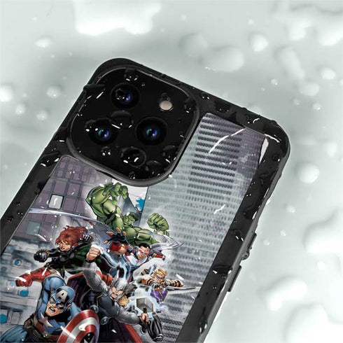 Marvel Avengers Attack iPhone 15 Pro Waterproof Case