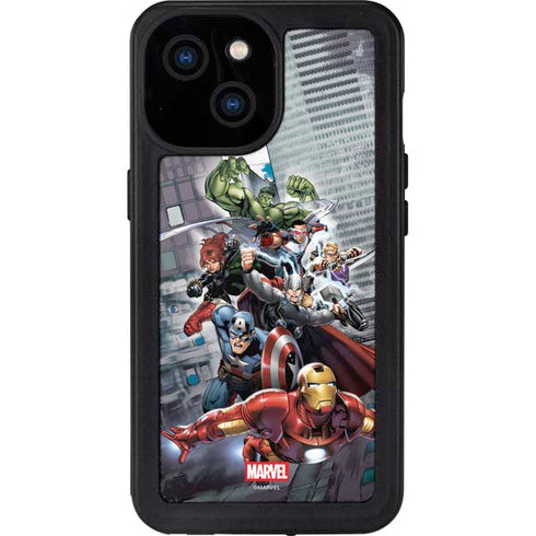 Marvel Avengers Attack iPhone 15 Waterproof Case