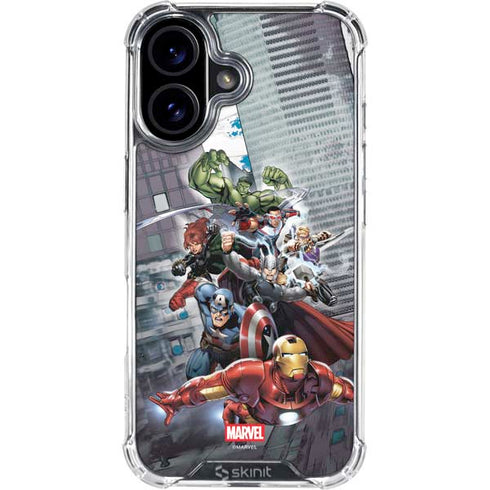 Marvel Avengers Attack iPhone 16 Clear Case