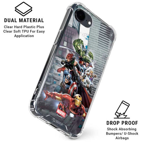 Marvel Avengers Attack iPhone 16e Clear Case