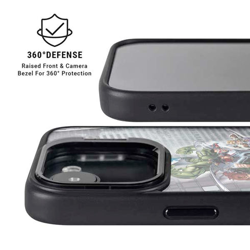 Marvel Avengers Attack iPhone 16e Kickstand Case