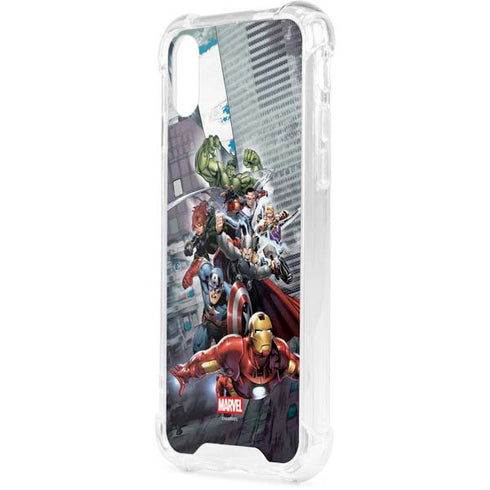 Marvel Avengers Attack iPhone XS Clear Case