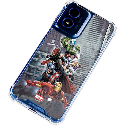 Marvel Avengers Attack Moto G Play 4G (2024) Clear Case
