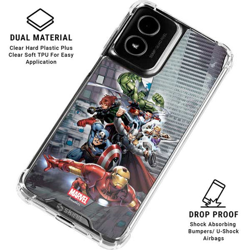 Marvel Avengers Attack Moto G Power 5G (2024) Clear Case