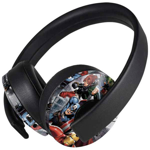 Marvel Avengers Attack PlayStation 4 Gold Wireless Headset Skin