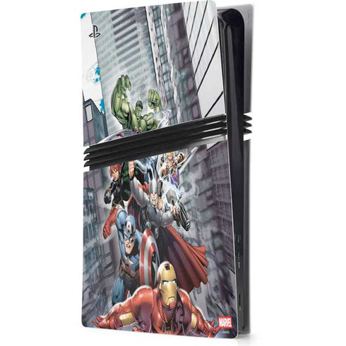 Marvel Avengers Attack PS5 Pro Console Skin