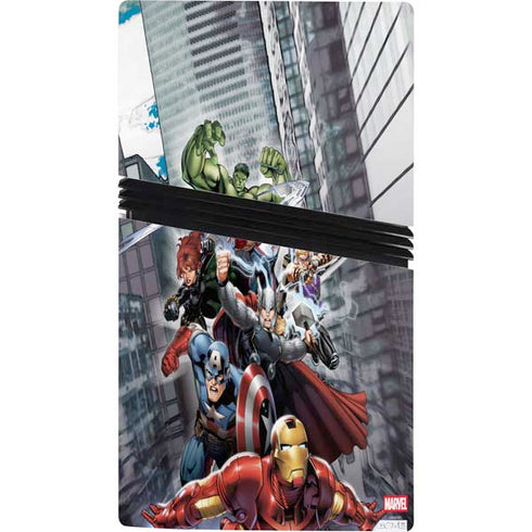 Marvel Avengers Attack PS5 Pro Console Skin