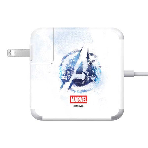 Marvel Avengers Blue Logo 85W Power Adapter (15 and 17 inch MacBook Pro Charger) Skin