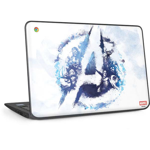 Marvel Avengers Blue Logo HP Chromebook Skin