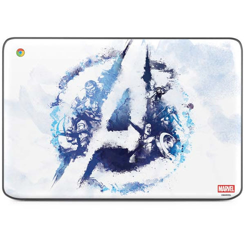 Marvel Avengers Blue Logo HP Chromebook Skin