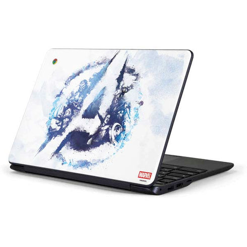 Marvel Avengers Blue Logo Samsung Chromebook Skin