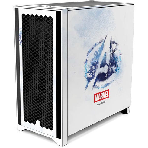 Marvel Avengers Blue Logo Corsair 4000D Tempered Glass Mid-Tower ATX Case Skin