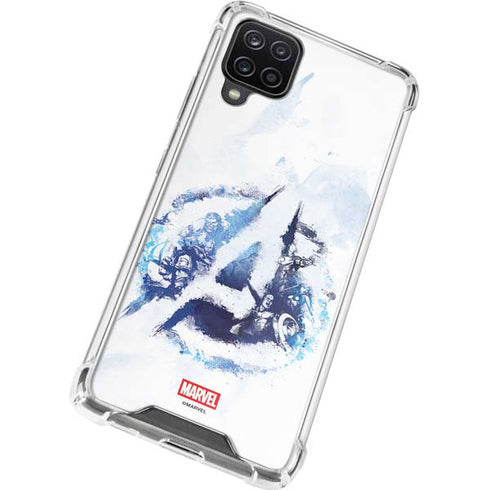Marvel Avengers Blue Logo Galaxy A12 Clear Case