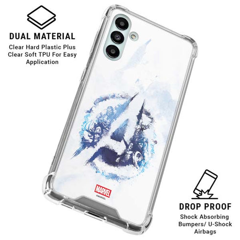 Marvel Avengers Blue Logo Galaxy A13 5G Clear Case