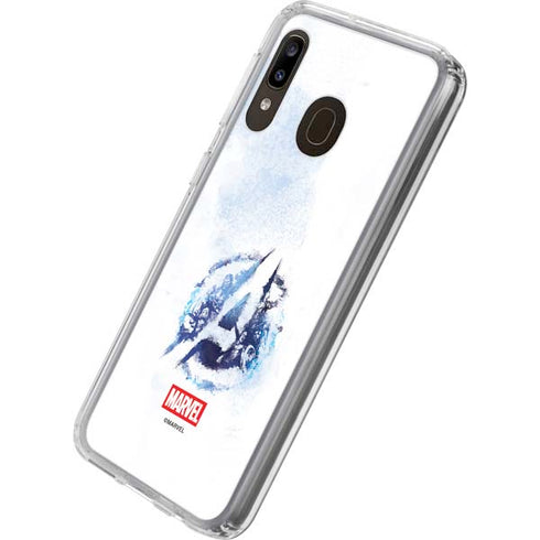 Marvel Avengers Blue Logo Galaxy A20 Clear Case