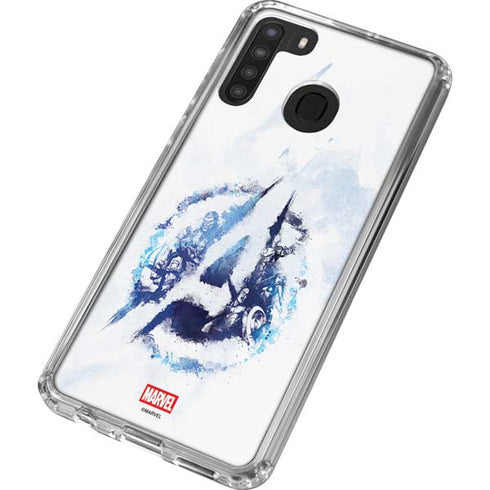 Marvel Avengers Blue Logo Galaxy A21 Clear Case