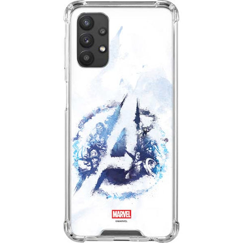 Marvel Avengers Blue Logo Galaxy A32 5G Clear Case