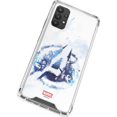 Marvel Avengers Blue Logo Galaxy A32 5G Clear Case