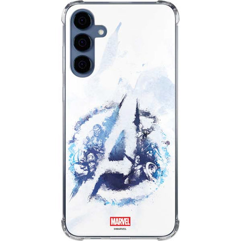 Marvel Avengers Blue Logo Galaxy A35 5G Clear Case