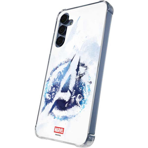 Marvel Avengers Blue Logo Galaxy A35 5G Clear Case