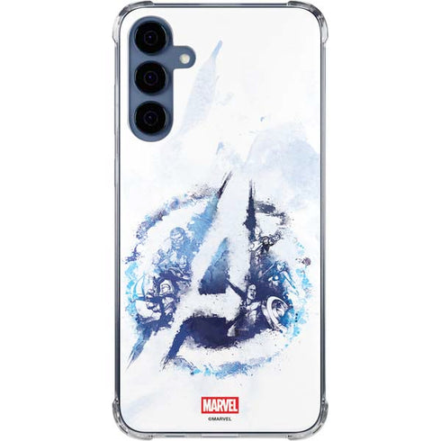 Marvel Avengers Blue Logo Galaxy A55 5G Clear Case