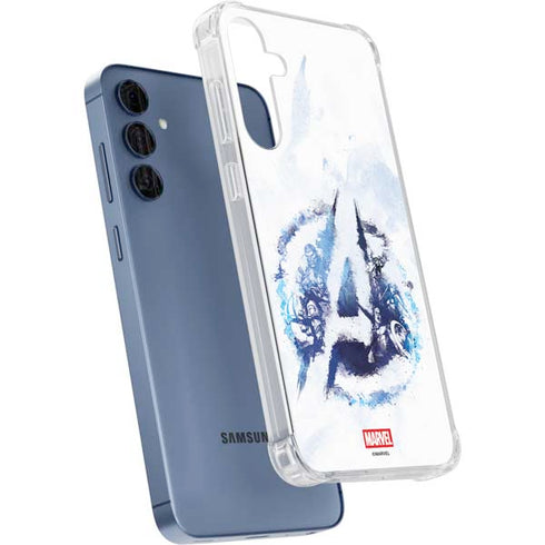 Marvel Avengers Blue Logo Galaxy A55 5G Clear Case