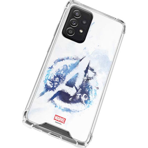 Marvel Avengers Blue Logo Galaxy A72 5G Clear Case