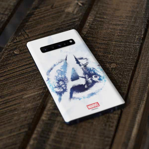 Marvel Avengers Blue Logo Galaxy S10 Plus Skin