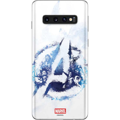 Marvel Avengers Blue Logo Galaxy S10 Skin